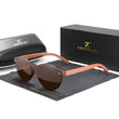 Laden Sie das Bild in den Galerie-Viewer, BAMBOO - 2024 7717 Designer Sonnenbrille Handgefertigt aus Edlem Natur Holz