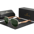 Laden Sie das Bild in den Galerie-Viewer, BAMBOO - 2024 7171 Designer Sonnenbrille Handgefertigt aus Edlem NATUR-HOLZ