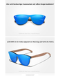Laden Sie das Bild in den Galerie-Viewer, BAMBOO - 2024 Designer Sonnenbrille Handgefertigt aus Edlem Naturholz