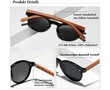 Laden Sie das Bild in den Galerie-Viewer, BAMBOO - 2024 7717 Designer Sonnenbrille Handgefertigt aus Edlem Natur Holz