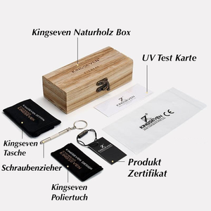 KINGSEVEN™ - Lunettes de soleil design en bambou 2023 fabriquées à la main à partir de bois naturel fin