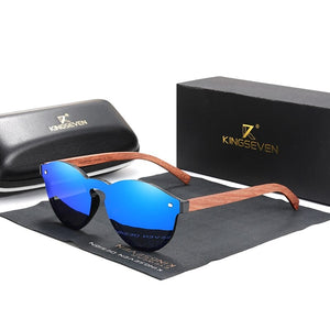 BAMBOO - 2024 7717 Designer Sonnenbrille Handgefertigt aus Edlem Natur Holz