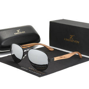 BAMBOO™ - 2023 7171 Designer Sonnenbrille Handgefertigt aus Edlem NATUR-HOLZ