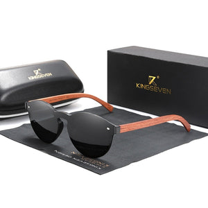 BAMBOO™ - 2024 7717 Designer Sonnenbrille Handgefertigt aus Edlem Natur Holz