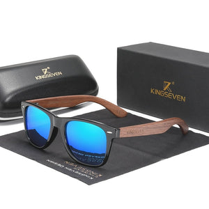 BAMBOO™ - 2024 8004 Designer Sonnenbrille Handgefertigt aus Edlem Natur Holz