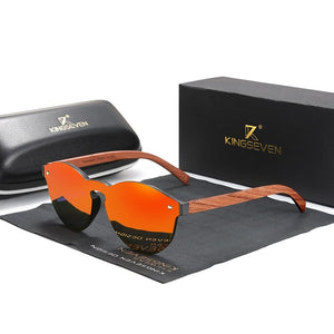 BAMBOO™ - 2024 7717 Designer Sonnenbrille Handgefertigt aus Edlem Natur Holz