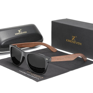 BAMBOO™ - 2023 8004 Designer Sonnenbrille Handgefertigt aus Edlem Natur Holz