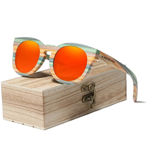 BAMBOO™ - 2024 3553 Fashion Sonnenbrille Handgefertigt aus Edlem Naturholz