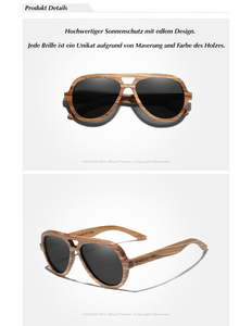 BAMBOO™ - 2023 N80071 Designer zonnebril Handgemaakt van fijn natuurlijk hout