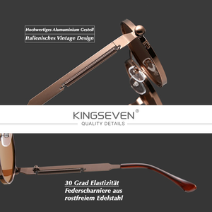 KINGSEVEN™ - 2023 3718 Vintage Designer Zonnebril Gepolariseerde lenzen