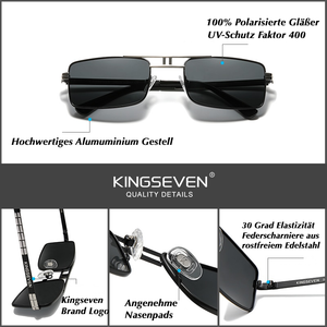 KINGSEVEN™ - 2023 7661 Vintage Designer Zonnebril Gepolariseerde lenzen