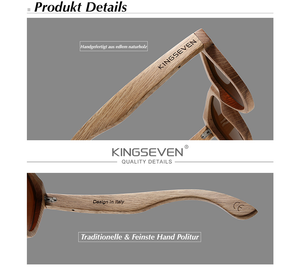 BAMBOO™ - 2023 3773 lunettes de soleil mode Fabriquées à la main à partir de bois naturel noble