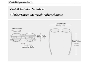 BAMBOO™ - 2023 7363 lunettes de soleil design Fabriquées à la main à partir de bois naturel noble