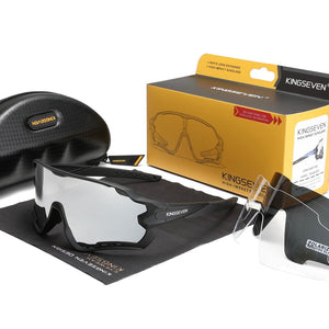 Kingseven ™ 2023 Premium Sport/Fahrradbrille 100% Polarisiert maximale Klarheit, Komfort und Schutz