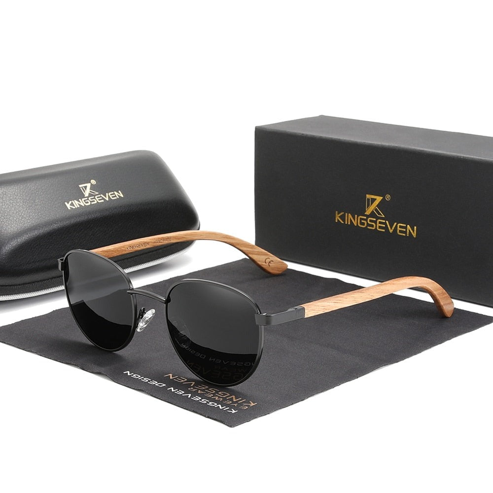 BAMBOO™ - 2023 7363 Designer Sonnenbrille Handgefertigt aus Edlem Naturholz