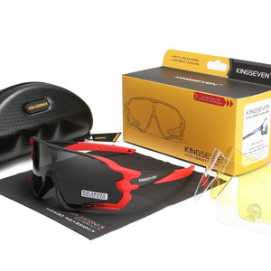 Kingseven ™ 2023 Premium Sport/Fahrradbrille 100% Polarisiert maximale Klarheit, Komfort und Schutz
