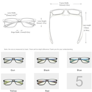 KINGSEVEN™ - 2023 N9660 Plastic blauw licht blokkerende doorzichtige bril