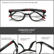 Laden Sie das Bild in den Galerie-Viewer, KINGSEVEN™ - 2023 9009A Titanium Blau Licht Blocker Transparent Brille