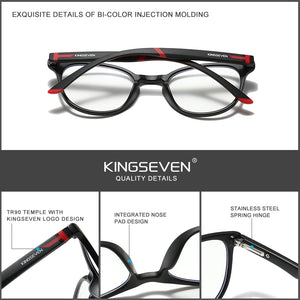 KINGSEVEN™ - 2023 9009A Titanium Blue Light Blocking Clear Bril